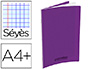 CAHIER PIQU CONQURANT CLASSIQUE COUVERTURE POLYPROPYLNE RIGIDE TRANSPARENT A4+ 24X32CM 48 PAGES 90G SYS VIOLET
