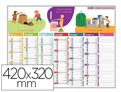 CALENDRIER BOUCHUT GRANDRMY RGLES DE VIE 13 MOIS 08/16-09/17 42X32CM