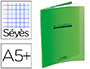 CAHIER PIQU CONQURANT CLASSIQUE COUVERTURE POLYPROPYLNE RIGIDE TRANSPARENTE 17X22CM 60 PAGES 90G SYS COLORIS VERT