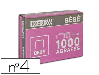 Agrafeuse pince Rapid bébé 58 rose - agrafes 8/4 - capacité de 15 feuilles  sur