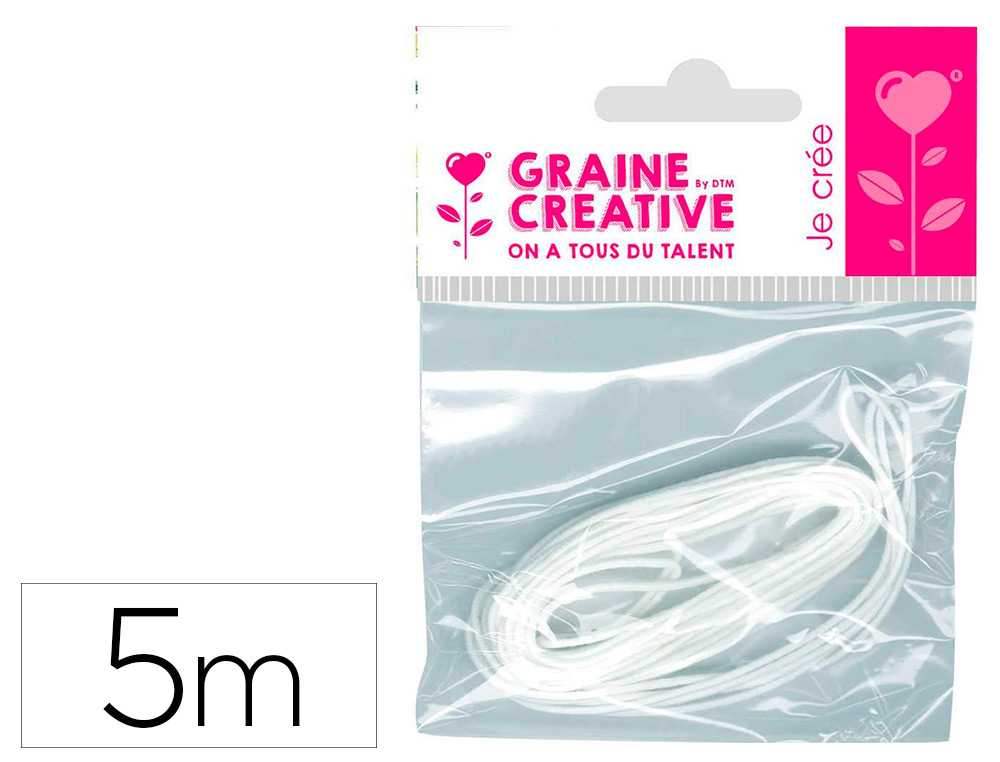 MCHE POUR BOUGIES GRAINE CRATIVE 5M COTON COLORIS BLANC