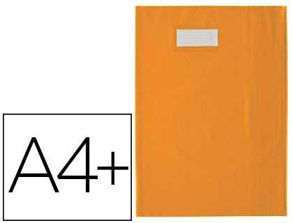 PROTGE-CAHIER ELBA STYL'SMS PVC OPAQUE 12/100E SANS PHTALATES PORTE-TIQUETTE ET TIQUETTE A4+ 240X320MM ORANGE