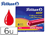 CARTOUCHE PELIKAN COURTE STANDARD ROUGE TUI 6 UNITS