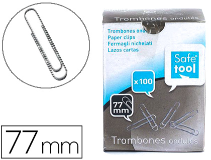 ATTACHE-LETTRES SAFETOOL ONDULE 77MM BOTE 100 UNITS