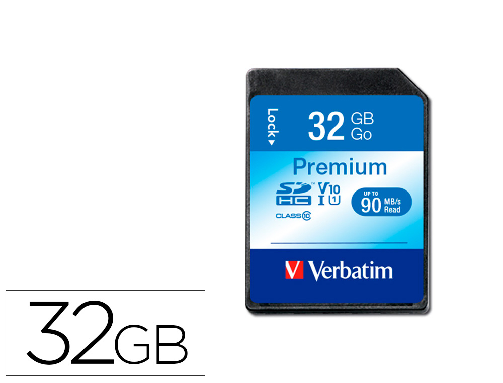 CARTE MICRO VERBATIM SD CAPACIT 32GB CLASS 10 APPAREILS PHOTOS NUMRIQUES
