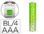 PILE Q-CONNECT ECONOMIQUE CAPACIT 1.5V I.C.E. LR03 TAILLE AAA BLISTER 4 UNITS