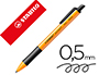 STYLO-BILLE STABILO POINTBALL PLASTIQUE RECYCL 3500M D'CRITURE RECHARGEABLE RTRACTABLE GRIP ANTIDRAPANT NOIR