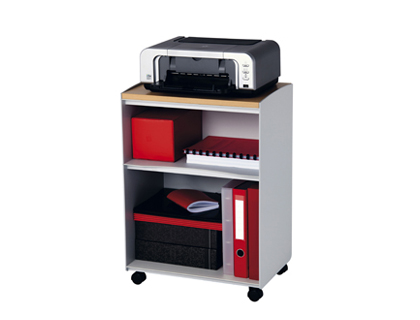 DESSERTE MOBILE PAPERFLOW POLYSTYRNE 2 CASES 4 ROULETTES PIVOTANTES 72X51,4X33CM