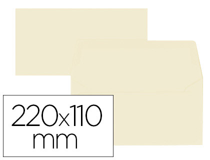 ENVELOPPE OXFORD VLIN 110X220MM 120G COLORIS VANILLE TUI 20 UNITS