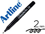 MARQUEUR ARTLINE CALLIGRAPHIE LARGEUR TRAIT 2MM POINTE FIBRE ENCRE BASE EAU SANS XYLNE PRISE ERGONOMIQUE COLORIS NOIR