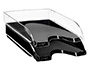 CORBEILLE  COURRIER CEP POLYSTYRNE ANTICHOC SUPERPOSABLE VERTICALE/ESCALIER OPTION 4 REHAUSSES 350X255X65MM TRANSPA