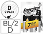 PILE ENERGIZER ALCALINE POWER I.C.E. LR20 TAILLE D BLISTER 2 UNITS