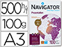 PAPIER NAVIGATOR MULTIFONCTION PRSENTATION A3 100G/M2 BLANCHEUR 169 OPACIT 97 RIGIDIT 100 500 FEUILLES