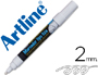 MARQUEUR ARTLINE FENTRES POINTE FIBRE ACRYLIQUE CONIQUE 4MM ENCRE LIQUIDE CRAIE PIGMENTE BASE EAU INODORE BLANC