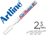 MARQUEUR ARTLINE PERMANENT PAINT MARKER 400 POINTE MOYENNE CONIQUE 2.3MM ENCRE PIGMENTE BASE D'HUILE COLORIS BLANC