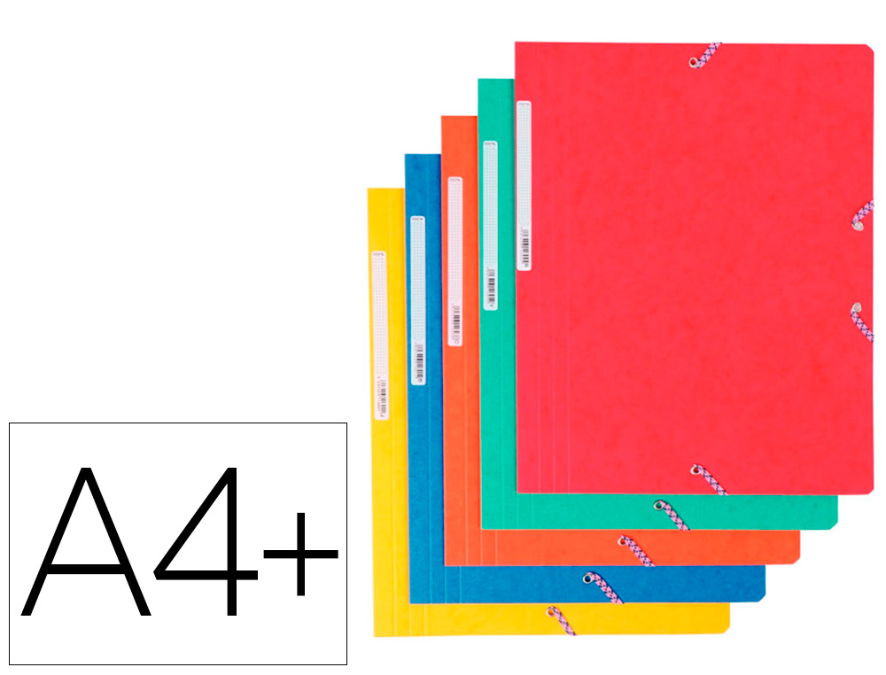 CHEMISE COUTAL SANS RABATS LASTIQUE A4 24X32CM CARTE LUSTRE 5/10E TIQUETTE DOS 15MM COLORIS ASSORTIS
