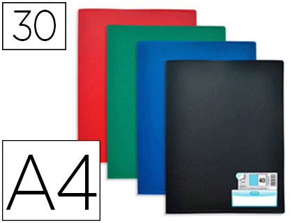 PROTGE-DOCUMENTS ELBA MEMPHIS PP COUVERTURE SEMI-RIGIDE 30 POCHETTES 60 VUES A4 210X297MM COLORIS ASSORTIS STANDARD