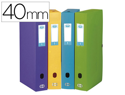 BOTE CLASSEMENT OXFORD MEMPHIS POLYPROPYLNE OPAQUE 7/10E DOS 40MM BOUTON PRESSION COLORIS ASSORTIS STYLE