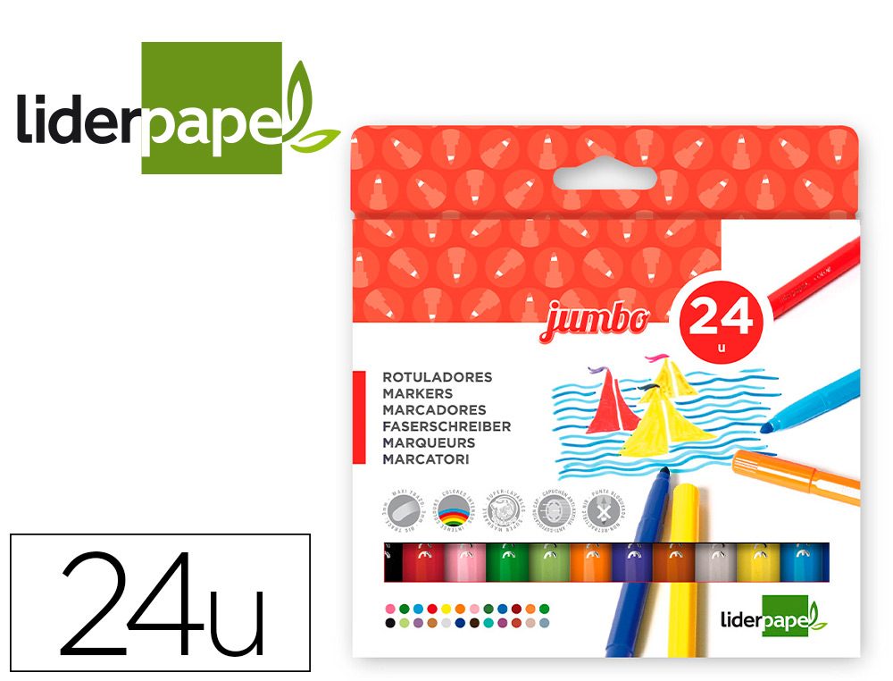 BOITE 6 FEUTRES COLORIAGE JUMBO