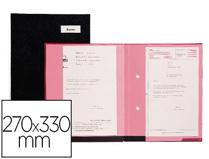 PARAPHEUR EXTENDOS CLIP'S JR 25 COMPARTIMENTS COUVERTURE PLASTIFIE REMBORDE INTRIEUR BUVARD ROSE 270X330MM NOIR