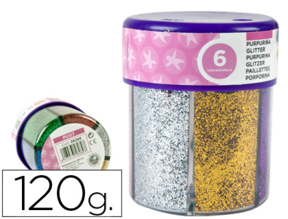 PAILLETTE FANTAISIE LIDERPAPEL COLORIS ASSORTIS MTALLISS POT 120G