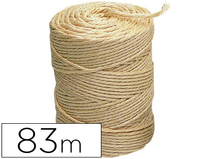 FICELLE SISAL COLOGIQUE LIDERPAPEL 2/3 FILS IDAL COLIS TRAVAUX MANUELS DCORATION ROULEAU 500G LONGUEUR 83M CRU