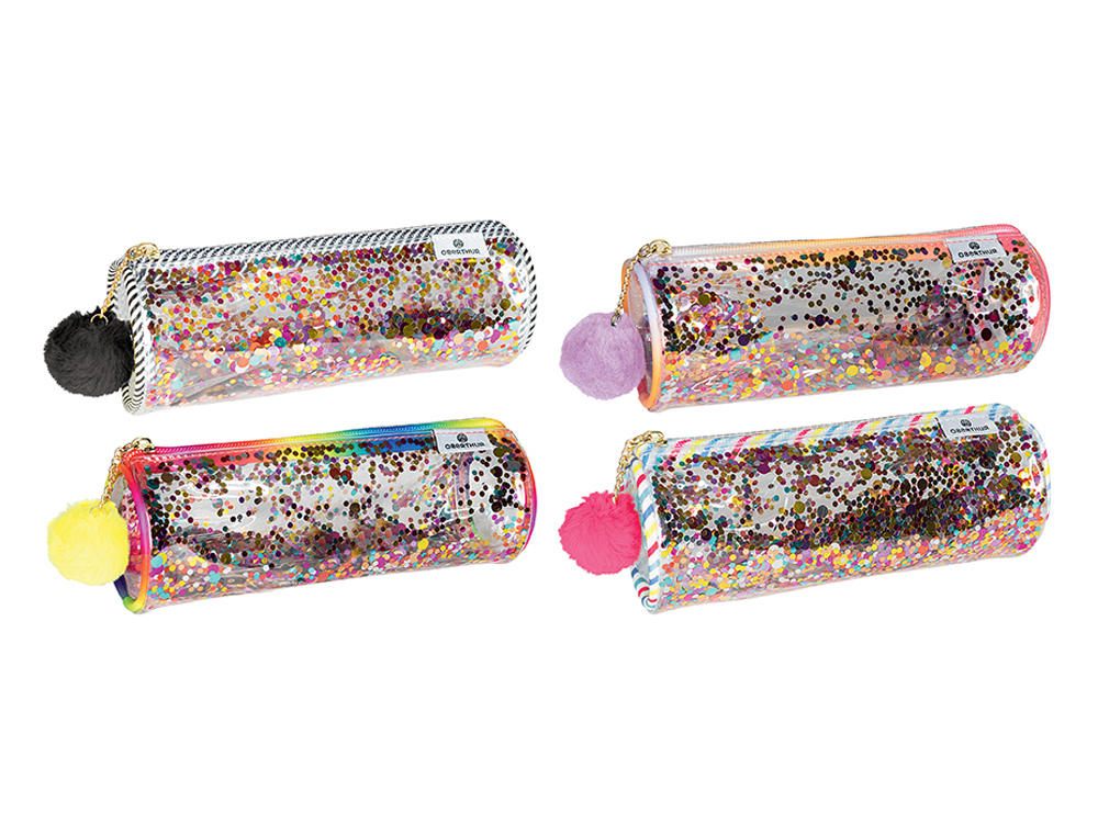 FOURRE-TOUT CONFETTIS 22X6X6 CM MODELES ASSORTIS