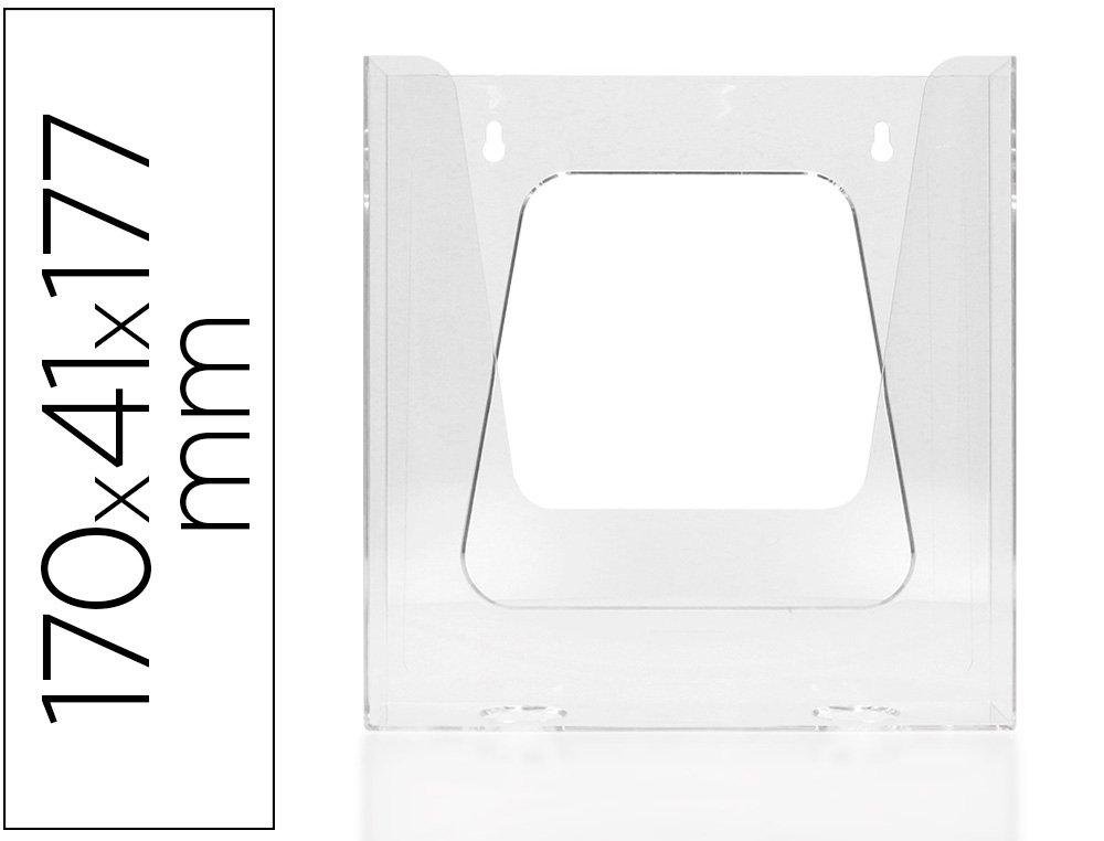 PORTE-VISUELS Q-CONNECT MURAL PLEXIGLAS TRANSPARENT FORMAT  A5 170X41X177 MM