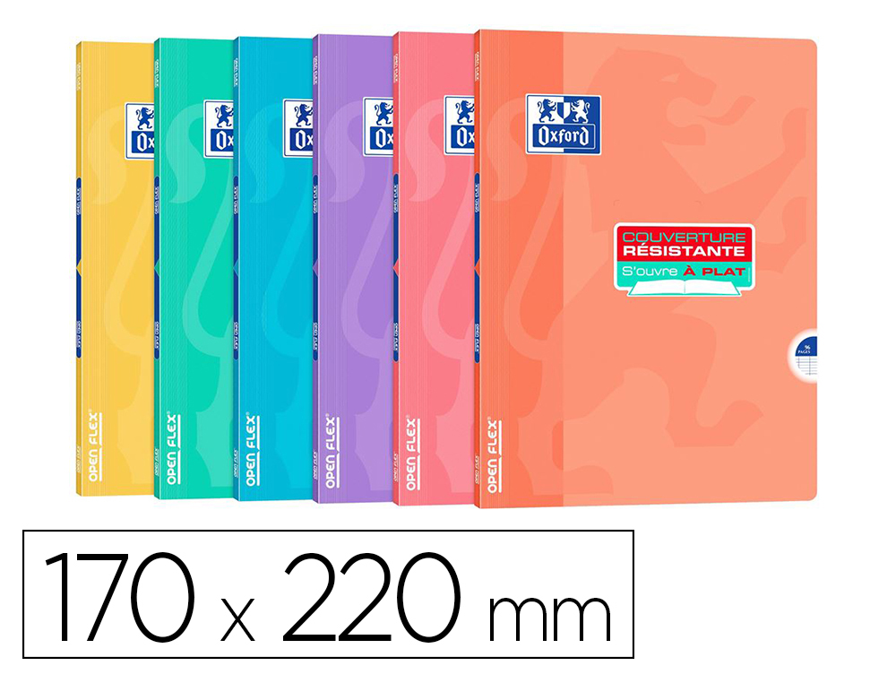 CAHIER HAMELIN OPENFLEX PASTEL AGRAFE 170X220 96      PAGES OPTIK PAPER SEYES