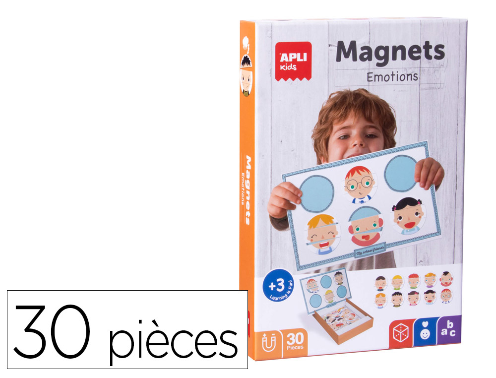 ESPACE PAPETERIE  JEU MAGNETIQUE APLI KIDS EMOTIONS VISAGES BOITE