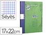 CAHIER PIQUE CLAIREFONTAINE BROUILLON COUVERTURE CARTE OFFSET PAPIER VELIN SURFIN 17X22CM 96P SEYES 56G COLORIS VERT