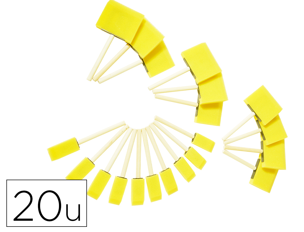 PINCEAU O'COLOR MOUSSE DIAMETRE 25MM 75MM SACHET 20  UNITES