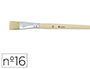 BROSSE PLATE O'COLOR POILS SOIE PORC N16 VIROLE         ALUMINIUM MANCHE BOIS NATUREL LOT 10 UNITES