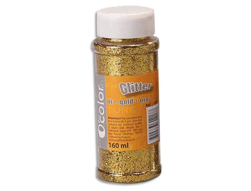 PAILLETTES O'COLOR ULTRA BRILLANTES COLORIS OR POT     SALIERE 160ML