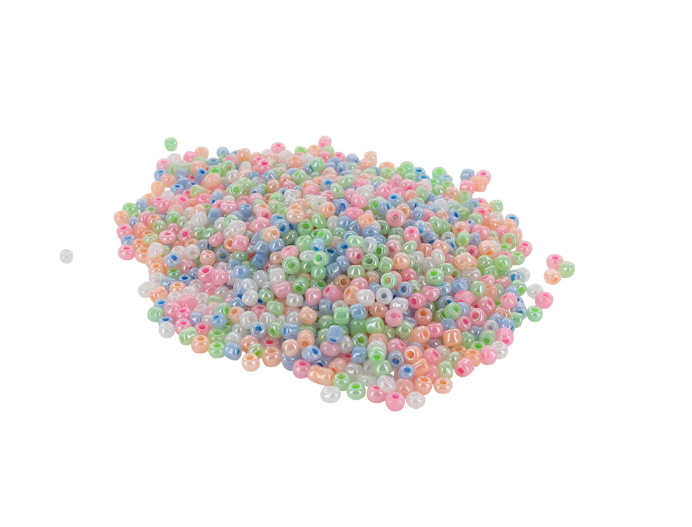 PERLES ROCAILLES O'COLOR NACREES DIAMETRE 5MM COLORIS  ASSORTIS BOCAL 500GR
