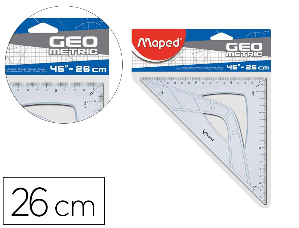 Equerre 60° en plastique Maped FLEX incassable - 21 cm