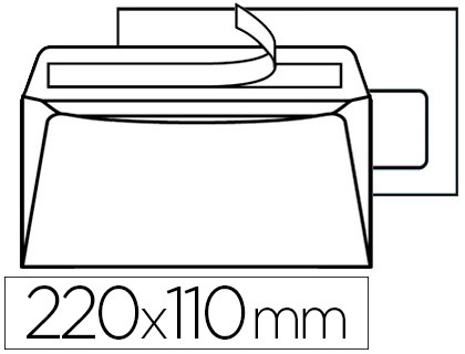 Enveloppe blanche 110x220 mm (DL)