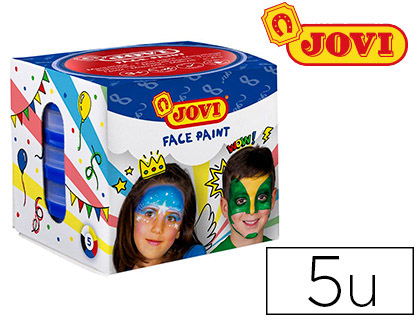 MAQUILLAGE JOVI FACE PAINT EN CRME DE 20ML COULEURS ASSORTIES TUI DE 5 GALETS