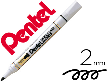 MARQUEUR PENTEL EFFAABLE TABLEAU BLANC POINTE OGIVE TRAC 2MM ENCRE FAIBLE ODEUR ET LUMINEUSE COLORIS NOIR