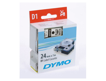 Cassette ruban D1 titreuse Dymo - 9 mm - noir / bleu