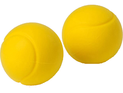 BALLE DE TENNIS PLASTICO ROTOTECH BALL SOFT EN MOUSSE DIAMÈTRE 70MM 15G  COLORIS JAUNE LOT DE 2 UNITÉS