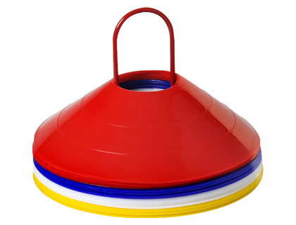 PLOT DE DLIMITATION PLASTICO ROTOTECH AVEC SUPPORT DIAMTRE 200MM HAUTEUR 250MM COLORIS ASSORTIS BLEU - LOT DE 20 UN
