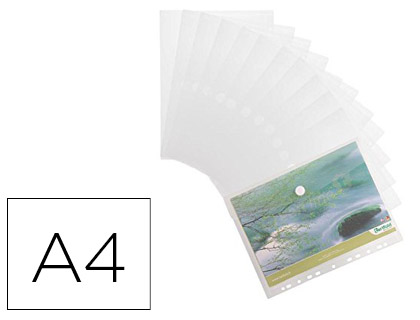 POCHETTE ENVELOPPE TARIFOLD A4 PERFORE POLYPROPYLNE INCOLORE SACHET 12 UNITS