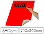 PAPIER CARTON FOLIA AFFICHE 380G 240X340MM COLORIS ROUGE FLUORESCENT BLOC 50 UNITS