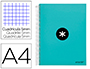 CAHIER SPIRALE LIDERPAPEL ANTARTIK A4 240P 100G REMBORD QUADRILLAGE 5MM MICROPERFOR 5 BANDES 4 TROUS COLORIS MENTHE