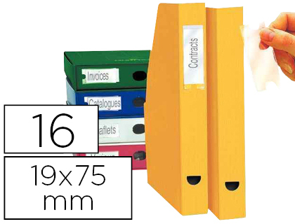 PORTE-TIQUETTES TARIFOLD 3L ADHSIF 19x75MM + BRISTOLS PRDCOUPS 16 UNITS