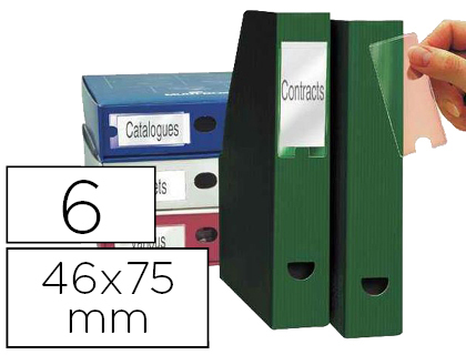 PORTE-TIQUETTES TARIFOLD 3L ADHSIF 46x75MM + BRISTOLS PRDCOUPS 6 UNITS
