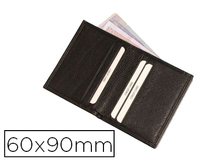 TUI PROTGE-CB KOKOON PROTECT COUSU DOUBLE DEFENDER BARRIRE RFID 6 CARTES ET FENTE BILLETS 60X90MM CUIR NOIR