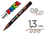MARQUEUR POSCA PC3M BASE EAU POINTE CONIQUE FINE 0,9-1,3MM SANS ODEURS/ALCOOL/SOLVANT    TOUS SUPPORTS COLORIS MARRON