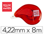 CORRECTEUR ROUGE PAPIER DVIDOIR RUBAN 4.2MMX8M GRIP DE CORRECTION LATRALE RCRITURE IMMDIATE SOUS BLISTER